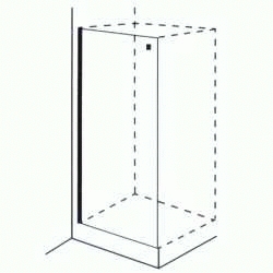 Cabina ducha LUR 2 de 2 fijos + 1 puerta corredera HASTA "X+Y" 210cm cristal transp. ref 521 VELVET, 