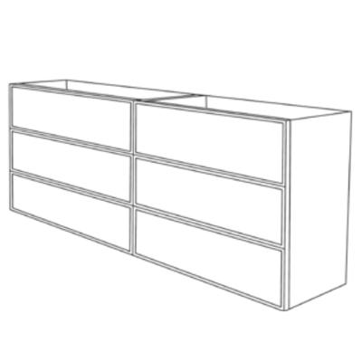 Mueble BLANCA 140 cm 6C (Indicar FRENTES "AB", COLOR y TIRADOR) AVILA DOS, 