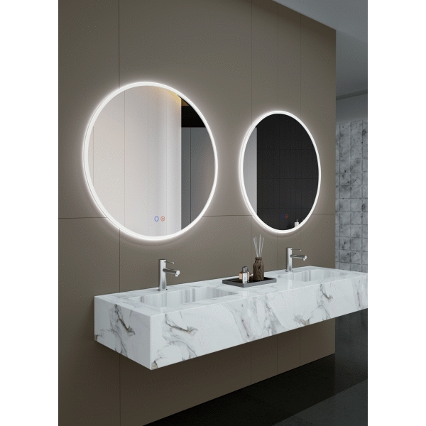 Espejo redondo con marco acrlico totalmente iluminado Atenas 28x80 LEDIMEX ATEN028/80, 