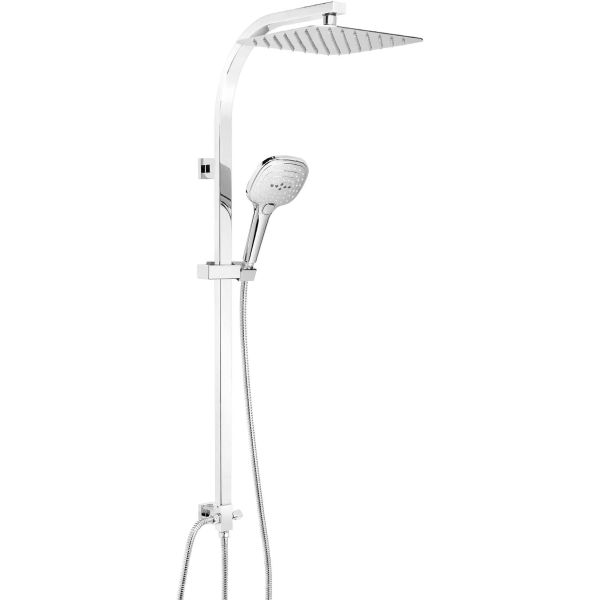 Columna de ducha CORCEGA (sin grifera) Cromo AQUASSENT, Conjunto Grupo Compuesto Conglomerado Cromo Cromado Cromada Sin grifos griferas Sistema Set