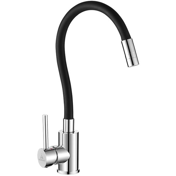 Monomando de fregadero ALASKA cromado AQUASSENT 0310ALASKA, flexible
