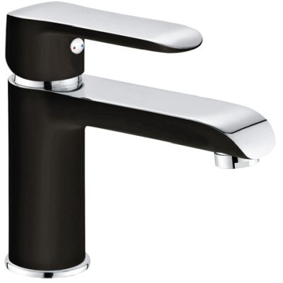MONOMANDO DE LAVABO MISURI NEGRO REF: 032MIS01N - AQUASSENT, labavos lababos labavos cromo cromadas Mezcladores Mezcladoras Grifos Griferias Repisas Bancadas Colecciones Single Lever handle faucet tap color colours BLACK 8436576063033