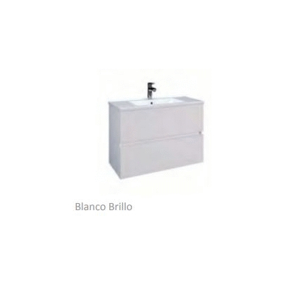 Conjunto LIRA 600 fondo reducido 2C(mueble + lavabo+Espejo+Aplique) Blanco Brillo 300818 RC Bath, Lababos lavavos Lavabos labavo lavavo lababo basin washbasin Repisa