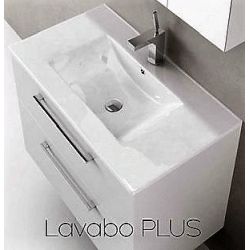 Lavabo PLUS de 80 cm Porcelana Blanco AVILA DOS, 80x46cm
