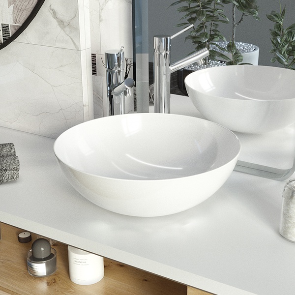 Lavabo de porcelana BOL MINI de 320x135mm Blanco LAV.BOL32 ART&BATH, 