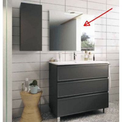 Espejo LUNA LISA de 800 mm x 700 mm AVILA DOS, 