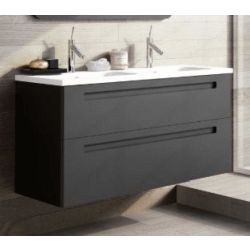 Mueble PARIS 100 cm 3C (INDICAR ACABADO MATE) AVILA DOS, wall hung vanity unit and basin two drawers