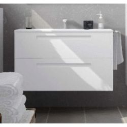 Mueble PARIS 70 cm 3C (INDICAR ACABADO MATE) AVILA DOS, wall hung vanity unit and basin two drawers