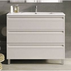 Conjunto con patas MARINA 800 mm (mueble+lavabo) 3 cajones T.incl. Blanco Mate N70 AVILA DOS, 