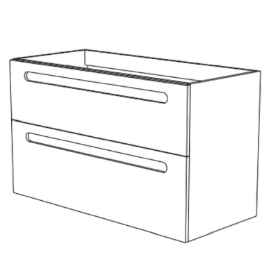 Mueble Fondo Reducido PARIS 80 cm 2C (INDICAR ACABADO MATE) AVILA DOS, 