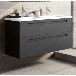 Mueble PARIS 120 cm 6C BLANCO BRILLO N63 AVILA DOS, 8278112951 827/81/12951 827-81-12951 100cm wall hung vanity unit and basin two drawers