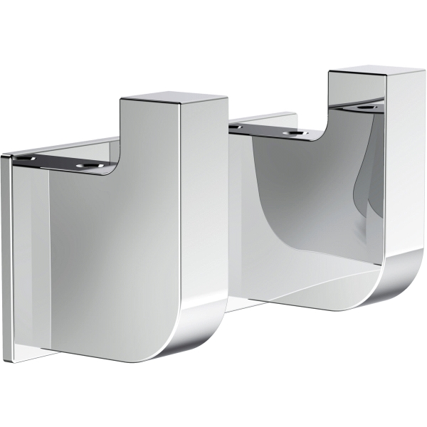 PERCHA DOBLE CON FIJACION ADHESIVA Y DE ATORNILLAR RECORD Cromo ROCA A817661001, 