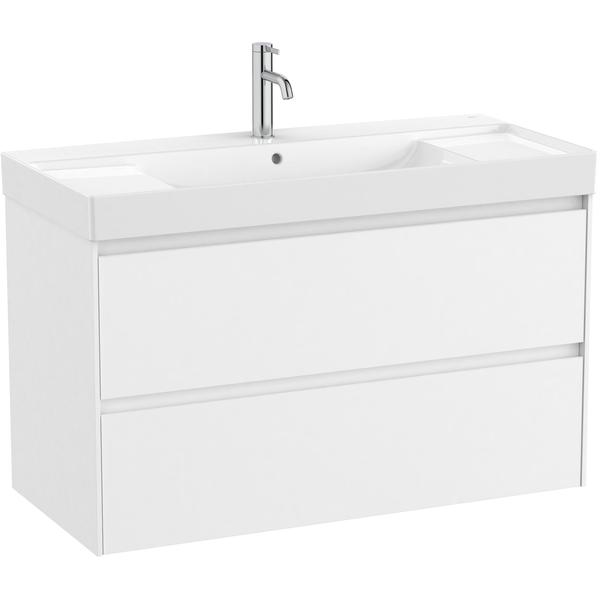 Conjunto 2C ONA 1000 (mueble + lavabo) blanco mate ROCA A851693509, dos cajones 2 suspendido 100 cm 1000 mm