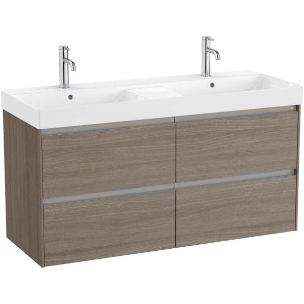 Conjunto 4C ONA  1200 (mueble + lavabo) OLMO oscuro A851694511 ROCA, Lababos lavavos Lavabos labavo lavavo lababo basin washbasin Repisa