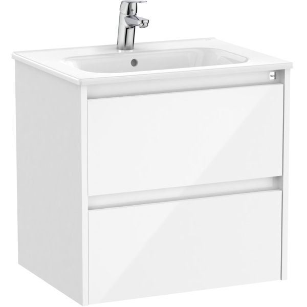 Conjunto 2C TENET 600 (mueble + lavabo) blanco brillo ROCA A851775806, 