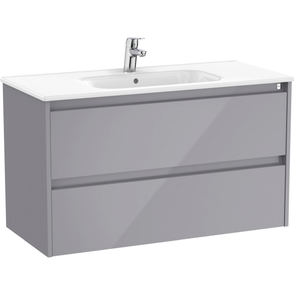 Pack unick TENET 985x460x740mm 2C (mueble+lavabo) GRIS BRILLO ROCA A851778516, Lababos lavavos Lavabos labavo lavavo lababo basin washbasin Repisa