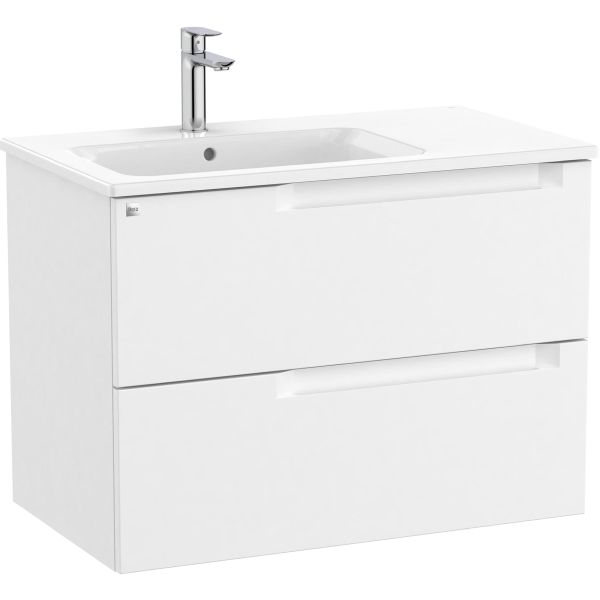 Conjunto 2C  ALEYDA UNIK 805 (mueble + lavabo IZQUIERDA) Blanco mate ROCA A851817509, 
