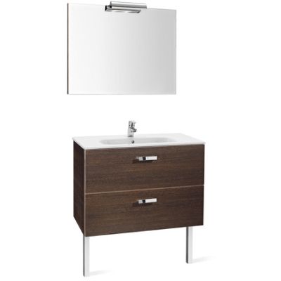 PACK VICTORIA BASIC DE 1000 MM WENGE ( MUEBLE + LAVABO + ESPEJO + APLIQUE ) ROCA, Lababos washbasin basin lavavos Lavabos