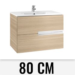 CONJUNTO UNIK VICTORIA-N 800 (mueble + lavabo) ROBLE ROCA, Recomendado muebles de Lababos washbasin basin lavavos Lavabos wall hung vanity unit and basin two drawers