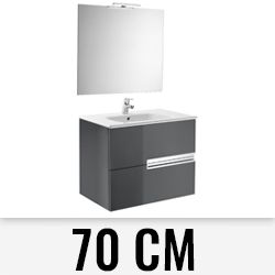 PACK VICTORIA-N 700 (mueble + lavabo + espejo + aplique LED) GRIS ANTRACITA ROCA, Recomendado muebles de bao 2 cajones suspendido