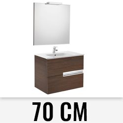 PACK VICTORIA-N 700 (mueble + lavabo + espejo + aplique LED) WENGE ROCA, Recomendado muebles de bao 2 cajones suspendido