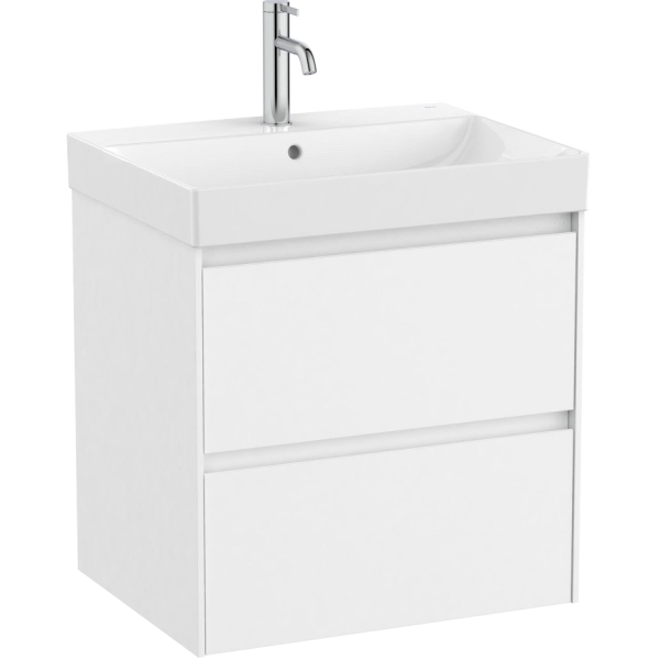 Conjunto 2C ONA 600 (mueble + lavabo) blanco mate ROCA A851688509, 2c dos cajones 60 600 cm mm suspendido Lababos lavavos Lavabos labavo lavavo lababo basin washbasin Repisa