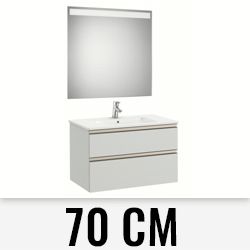 Pack THE GAP 705x460mm 2C (mueble+lavabo+espejo led) alt 763mm gris rtico ROCA DSCTL, A851510447 8433290171754