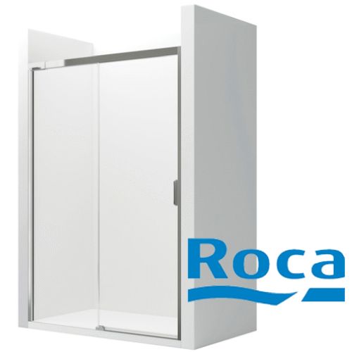 MAMPARA FRONTAL DE DUCHA NARAY L2-E DE 1200 mm 1 PUERTA CORREDERA PLATA BRILLO CRISTAL TRANSPARENTE, AM14512012M 8433290610451 Manparas
