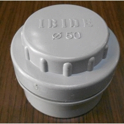 TAPON DE REGISTRO DE PVC DE 40 GRIS, para encolar TAPA REGISTABLE DE PLASTICO CIEGO CIEGA SANITARIOS SANITARIAS ACCESORIOS PARA Tapones CON Registrables evacuaciones IBIDE IBIDE