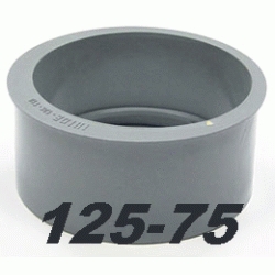 CASQUILLO REDUCTOR DE PVC DE 125 75 MACHO HEMBRA GRIS, TAPON REDUCIDO M-H MH PLASTICO Tapa 125-75 SANITARIOS SANITARIAS (MH) ( MH ) ACCESORIOS PARA Tapones Reducciones M/H Para encolar evacuaciones