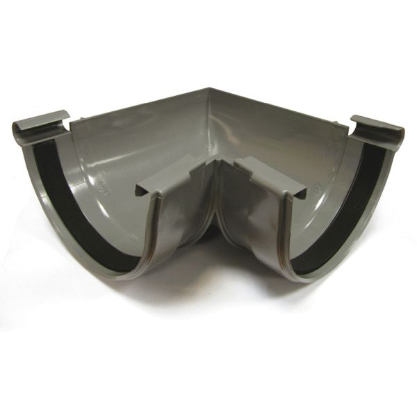 ANGULO CANAL PVC EXTERIOR DE 25, EXCUADRA EXTERIOR DE PLASTICO CANALON canalones Gris