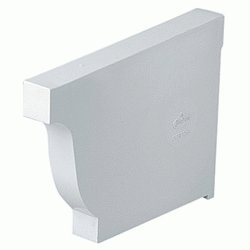 TAPA DERECHA PARA CANALON ALFA RECTANGULAR BLANCO REF. 36121 JIMTEN, FD30 TAPON TESTERA DCHA CANAL CUADRADA BLANCA BL BLA canalones tipo cornisa Tapones JINTEM Final Jinten Jimtem