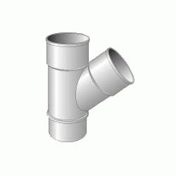 TE GRAN EVACUACION DE PVC MACHO HEMBRA DE 250x45 COLOR GRIS FIRST, DERIVACION MH M-H PLASTICO PARA ENCOLAR DERIBACION (MH) ( MH ) M/H