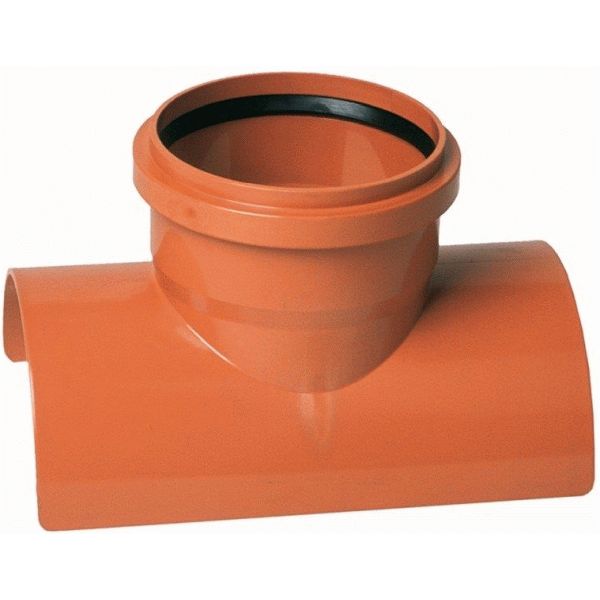 TOMA INJERTO CLIP DE 90 DE 200x160 DE PVC CON JUNTA LABIADA COLOR TEJA REF. 32164 JIMTEN, CONEXIONES DE PLASTICO CON JUNTA DE GOMA ingerto JINTEM Jinten  Araa Jimtem Evacuaciones