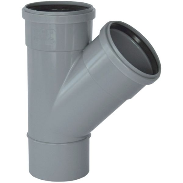 DERIVACION SENCILLA DE EVACUACION INSONORIZADO SISTEMA HT SAFE EA A 45 DE 110 mm, insonorizados insonorizadas TE 110x45 anti sonido insonorizar ruido silencioso PVC