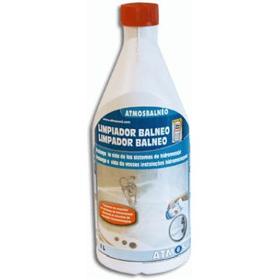 BALNEO LIMPIEZA CIRCUITOS HIDROMASAJE ENVASE BIDON 1Litro ATMOS, Tratamiento curativo y preventivo para los circuitos de los aparatos de balneoterapia. Evita el desarrollo de la cal y los depsitos de grasa. Deja un agradable perfume de frescor. Bidn de 1 L