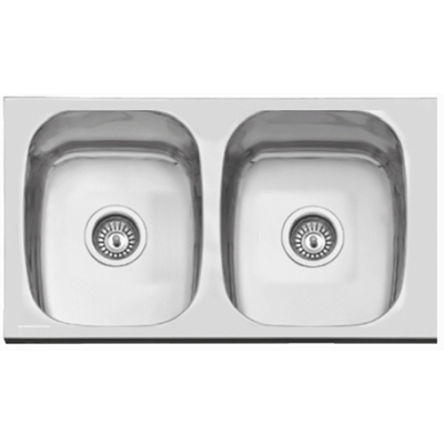 Fregadero de acero inoxidable bajo encimera ATENAS 745 x 410 mm  PLASTIMODUL F16758, 