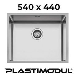 FREGADERO DE ACERO INOXIDABLE BAJO ENCIMERA 540 x 440 mm BERLIN REF. F16713 PLASTIMODUL, MODELO F16713 fregaderas cubeta SINK KITCHEN STEEL STAINLESS