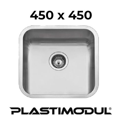 FREGADERO DE ACERO INOXIDABLE BAJO ENCIMERA 450 x 450 mm ROMA REF. F16702 PLASTIMODUL, fregaderas cubeta SINK KITCHEN STEEL STAINLESS MODELO F16702