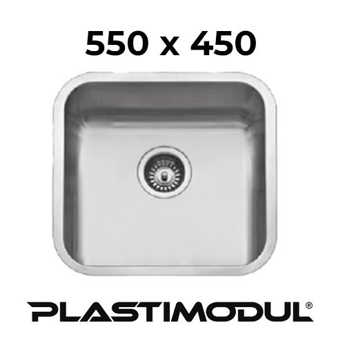 FREGADERO DE ACERO INOXIDABLE BAJO ENCIMERA 550 x 450 mm  ROMA REF. F16704 PLASTIMODUL, fregaderas cubeta SINK KITCHEN STEEL STAINLESS MODELO F16704