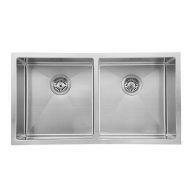 Fregadero de acero inoxidable OPALO de 838x457 mm en acero cepillado ANDEMEN 3318UD, 