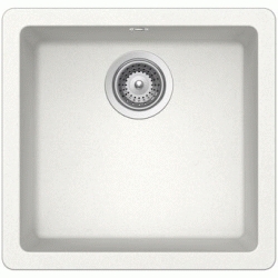 FREGADERO QUARZEX DE 1 SENO RIGA BLANCO DE 450 x 430 x 200 mm  ROCA A880140020, 450x430x200 45x43x20 450-430-200 45-43-20 450/430/200 45/43/20   un 8433290472219 Fibra quarzer Cubetas