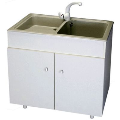 Mueble de DM para lavadero THOR de cubeta y escurridera 800 x 500 x 800 mm BLANCO AQUASILK, SYAN MUEBLE DE MADERA MELAMINA Leroy Merlin leroymerlin bauhaus bauaus bricomart bricodepot leroi bahaus bajaus bricomart alibaba ikea amazon bricor aki bricorama lightinthebox light in the box ebay eachbuyer aliexpress tomtop el corte ingles Amazon Fibra Cubetas
