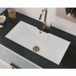 Fregadero PEGASO sobre encimera de 1 cubeta de 863 mm x 473 mm Gris Cielo SYAN, Fregaderas fregaderos picas fibra resina 863-473mm