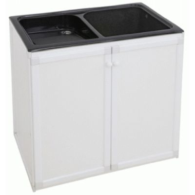 Mueble de aluminio para lavadero THOR de 1 cubeta y escurridera de 780 mm x 510 mm x 800 mm Blanco S, SYAN Leroy Merlin leroymerlin bauhaus bauaus bricomart bricodepot leroi bahaus bajaus bricomart alibaba ikea amazon bricor aki bricorama lightinthebox light in the box ebay eachbuyer aliexpress tomtop el corte ingles Amazon Fibra Cubetas