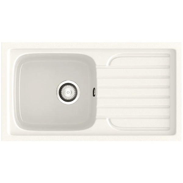 Fregadero sobre encimera TOPACIO de 1 cubeta y escurridera de 800 x 440 mm color BLANCO POALGI, Fregadera Sink pica UNA CUBETA ESCURRIDOR FIBRA SILACRYL SINTETICO Leroy Merlin leroymerlin bauhaus bauaus bricomart bricodepot leroi bahaus bajaus bricomart alibaba ikea amazon bricor aki bricorama lightinthebox light in the box ebay eachbuyer aliexpress tomtop el corte ingles Amazon SILACRIL kitchen sink