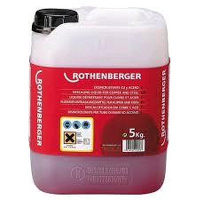 ENVASE DE 25 Kg. DE DESINCRUSTANTE  ROCAL ACID PLUS (NO PARA TUBERIAS SANITARIAS) REF.1150000014, RECIPIENTE GARRAFA BOTE BOTELLA PARA DESINCRUSTACIO DE CAL SUPEREGO SUPER EGO PARA COBRE Y ACERO ROTHENBERGER