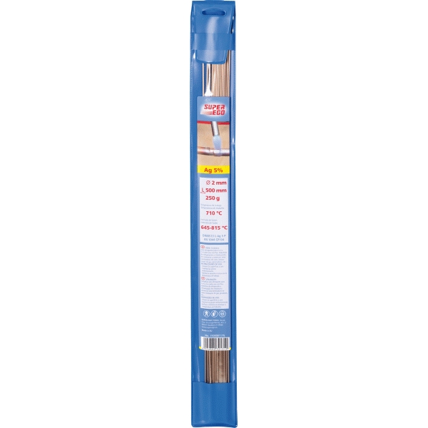 PAQUETE DE 250 gr DE VARILLA PARA SOLDADURA FUERTE COBRE - PLATA 5% REF. 945010200 ROTHENBERGER, PARA SOLDAR SUPEREGO SUPER EGO soplete Barilla