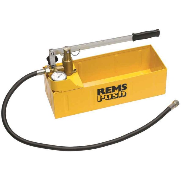 BOMBA DE COMPROBACION MANUAL PUSH CON MANOMETRO DE 60 bar Y DEPOSITO DE 12Litros REF. 11500 REMS, PARA COMPROBAR INSTALACIONES Ltrs Lts