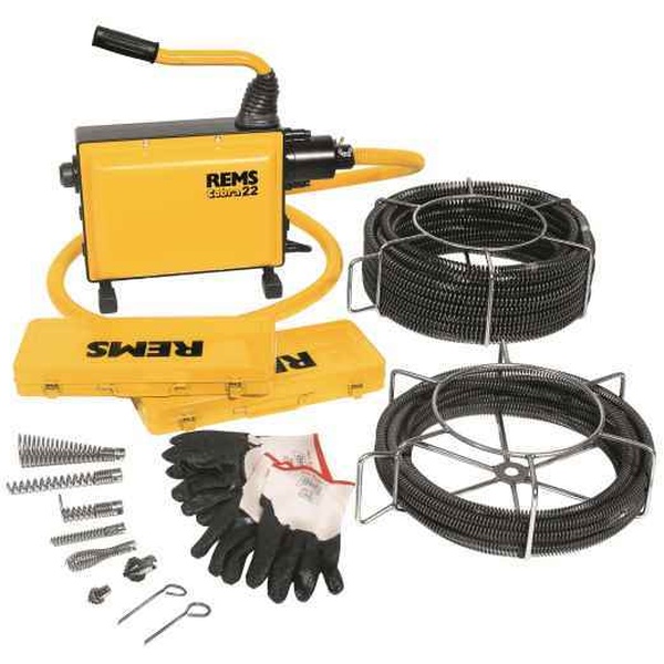 EQUIPO DESATASCADOR ELECTRICO COBRA SET 16 + 22 REF. 172012 REMS, CONJUNTO QUE DESATASCA PARA DESATASCAR Desembozar desembozadores